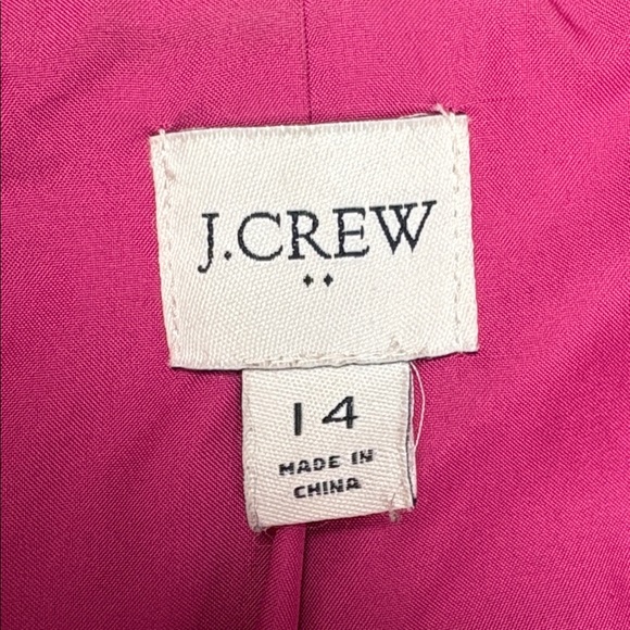 J. Crew City Peacoat Full Zip Winter Jacket Minimalist Preppy Pink 14 - Picture 7 of 8